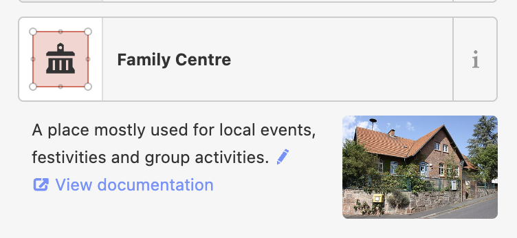 Screenshot of a preset in iD with the information details open.